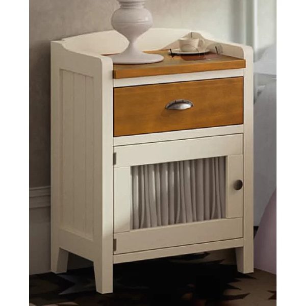 Asha  1 Door 1 Drawer Bedside Table Hot on Sale