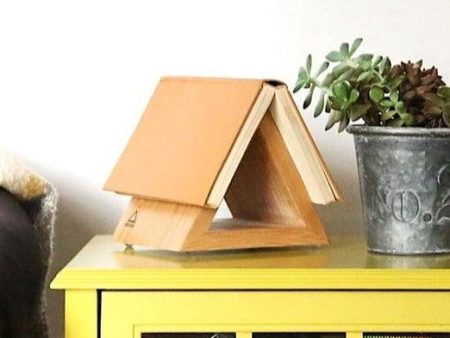 Stylish Triangular Wooden Book Holder For Study Table Office Table ( With Complementary Coaster ) By Miza Cheap