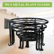 7-pack Metal Plant Stands, Plant Stand Outdoor Clearance, Anti-Rust Iron Flower Pot Stand Outdoor Indoor, Heavy Duty Black Plant Stand Indoor, Rustproof Metal Planter Container Round For Discount