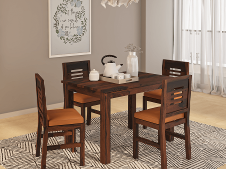 Gagnaire Brown Dining Set 4 Seater In Brown Color For Sale