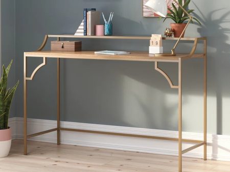 Corner Metal Base Writing Desk on Sale