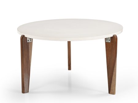 Macc MDF And Sheesham Wood Coffee Table In White Discount