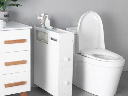 Waterproof PVC Bathroom WC Side Storage Cabinet Racks With Drawer By With Free Soap Dish Miza Sale