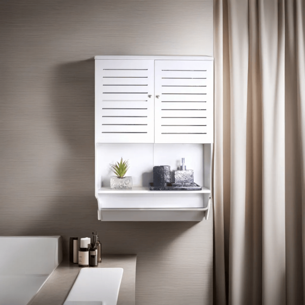 PVC High Quality Bathroom & Kitchen Wall Hung Storage With Free Soap Dish By Miza Cheap