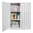 Bathroom PVC Freestanding Storage Cabinet With Handle Doors By Miza For Discount