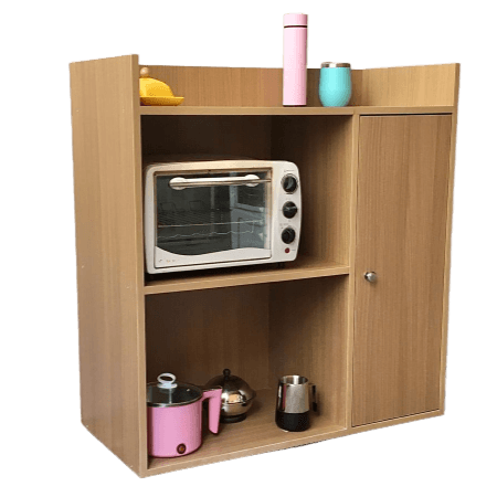 Microwave Storage Cabinet With Panel Door In Natural Wood By Miza For Cheap