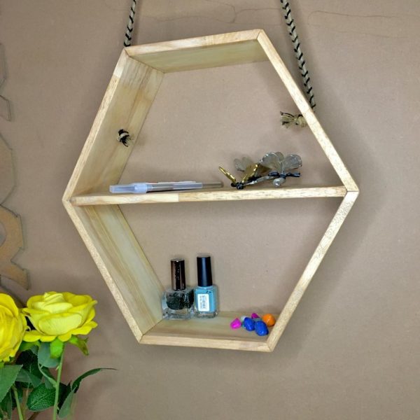 Geometric Hexagonal Handmade Shelf By Miza Online