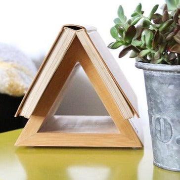 Stylish Triangular Wooden Book Holder For Study Table Office Table ( With Complementary Coaster ) By Miza Cheap