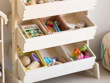 Wooden Toy Organiser For Kids Your Yearly Kids Furniture ( With Complementary Coaster ) By Miza Supply