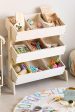 Wooden Toy Organiser For Kids Your Yearly Kids Furniture ( With Complementary Coaster ) By Miza Supply