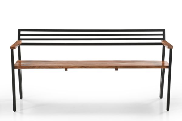 Griyo Iron And Acacia Wood Bench In Natural Fashion