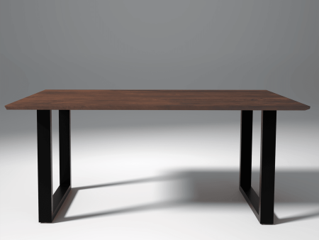 Viscus Iron And Sheesham Wood Dining Table In Reddish Walnut Sale