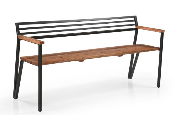 Griyo Iron And Acacia Wood Bench In Natural Fashion