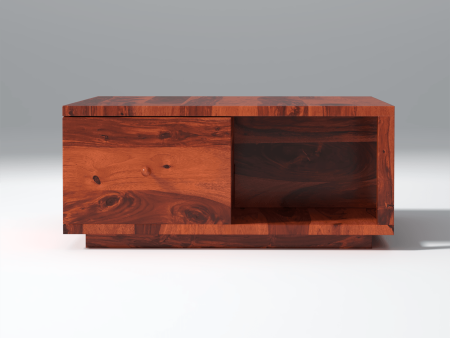 Cappu Chic Sheesham Wood Coffee Table In Reddish Rosewood Color on Sale