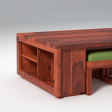 Mocha Mingle Sheesham Wood Coffee Table In Reddish Rosewood color Online now