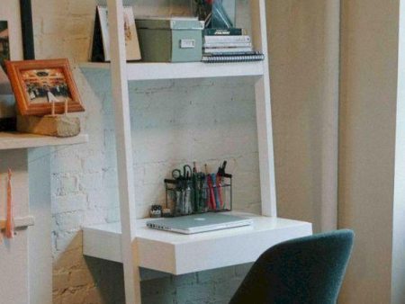 Ladder White Work From Home Study Table By Miza Online