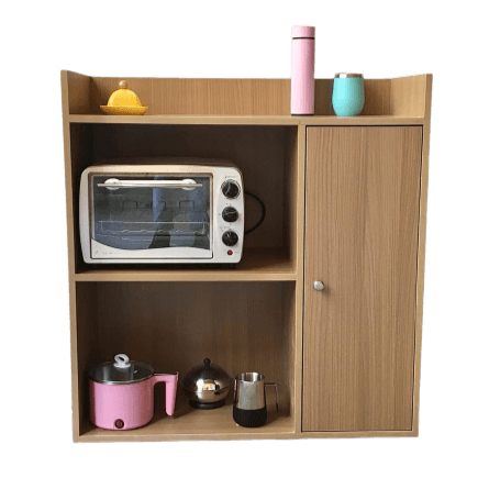 Microwave Storage Cabinet With Panel Door In Natural Wood By Miza For Cheap