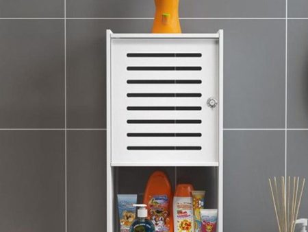 Small & Classy Modern White PVC Wall Mounted Cabinet For Bathroom on Sale