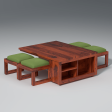 Mocha Mingle Sheesham Wood Coffee Table In Reddish Rosewood color Online now