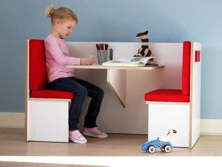 2 Seater Working Table Study Table Play Table With Bench For Kids Room By Miza Fashion