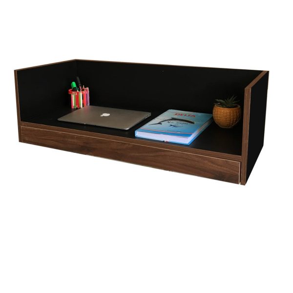 Wall Mounted Study Table   Work From Home Table | Dark Brown By Miza For Discount