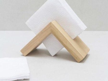 Wooden Pyramid Shape Tissue Coasters Napkin Stand Holder ( With Complementary Coaster ) By Miza Supply