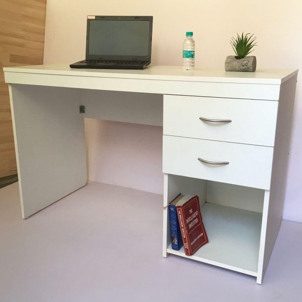 White Computer Desk Home Office Storage Utility Table By Miza For Cheap