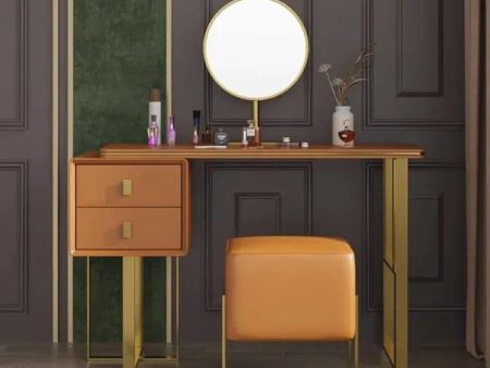 Ethan Vanity dressing table with mirror with stool on Sale