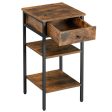 Kai Industrial Chic Bedside Table with Storage Drawer Online Sale