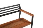 Griyo Iron And Acacia Wood Bench In Natural Fashion