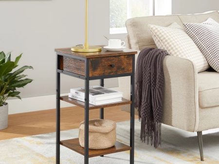 Kai Industrial Chic Bedside Table with Storage Drawer Online Sale