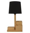 Minister Wooden Table Lamp With Mobile Stand Online Sale