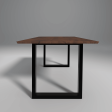 Viscus Iron And Sheesham Wood Dining Table In Reddish Walnut Sale