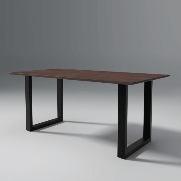 Viscus Iron And Sheesham Wood Dining Table In Reddish Walnut Sale