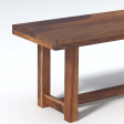 Crenn Sheesham Wood Dining Bench In Reddish Walnut Color For Sale