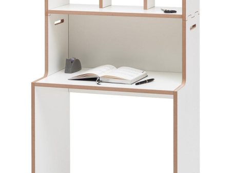 Modern Adjustable Wooden Study Table With Shelves By Miza Fashion