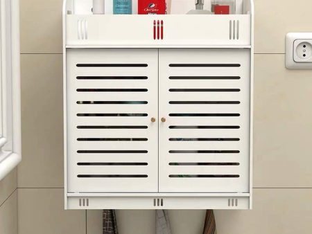 Wall Mounted PVC Bathroom [38] Storage Cabinet With Free Soap Dish By Miza Online now