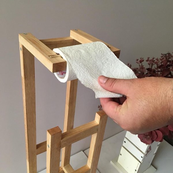 Stylish Wooden Toilet Paper Holder Rack By Miza Online Sale