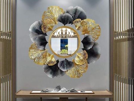 Antique designer metal wall mirror For Sale