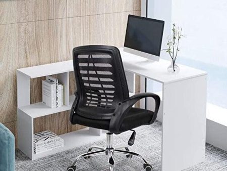 Folding Rotating L - Shaped Corner Desk Computer Table For Office & Home By Miza Fashion