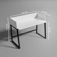 Meja Study Table in White Color Fashion