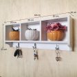 White Utility Three Compartment Shelf With Steel Hanging Hooks By Miza Cheap