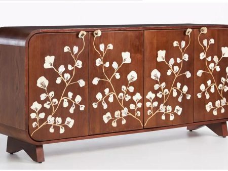 Bronte Mango Wooden Buffet In Walnut Color Sale